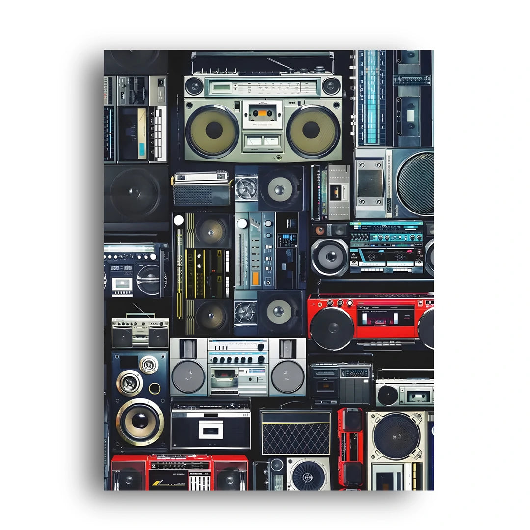 Boombox Wall retro poster unframed 350gsm paper