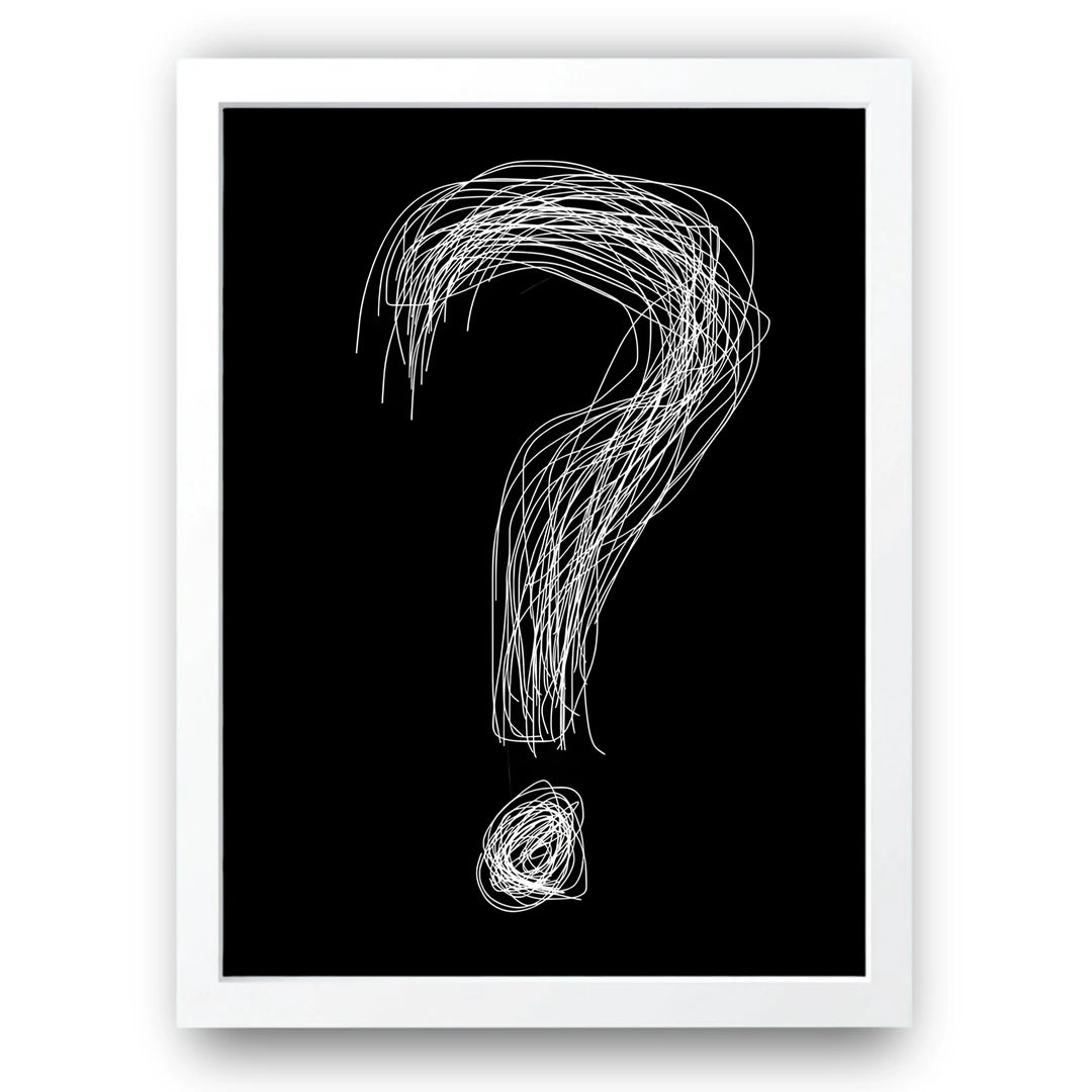 The Question art poster in white frame