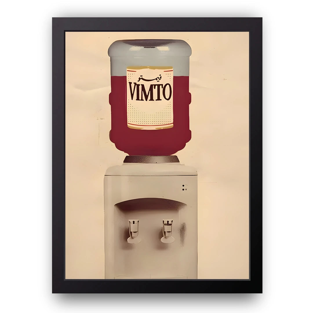 Cooler Nostalgia retro poster in black frame