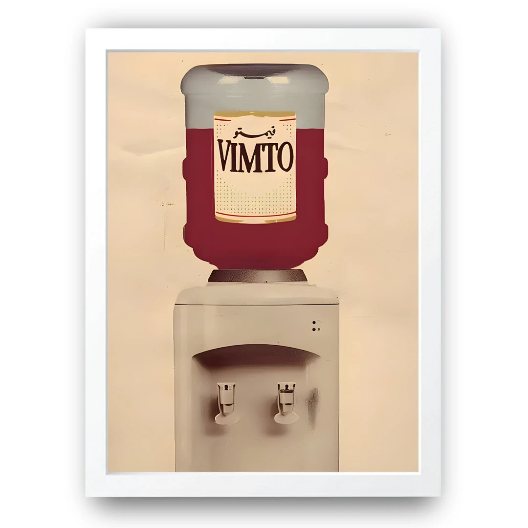 Cooler Nostalgia retro poster in white frame