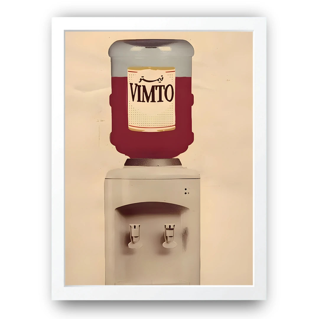 Cooler Nostalgia retro poster in white frame