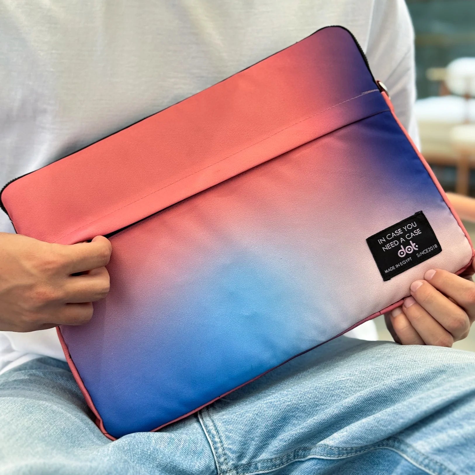 Gradient glow in Pastel harmony 13 inch Laptop Sleeve