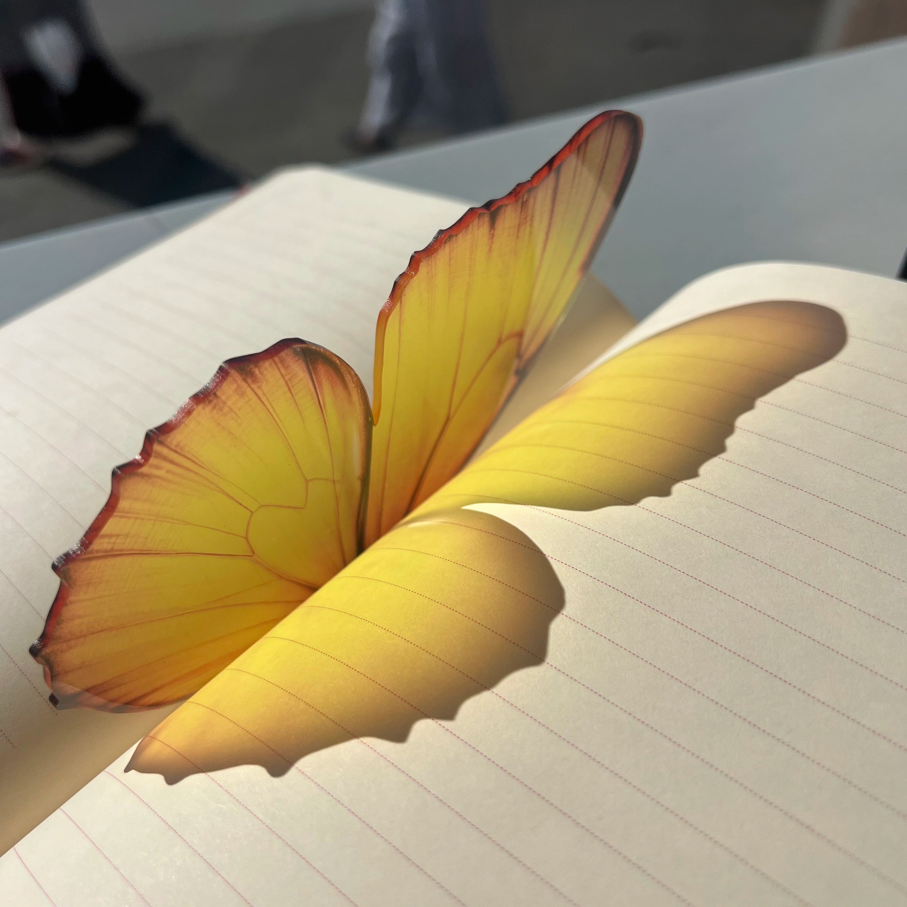 Yellow Butterfly Wing Bookmark