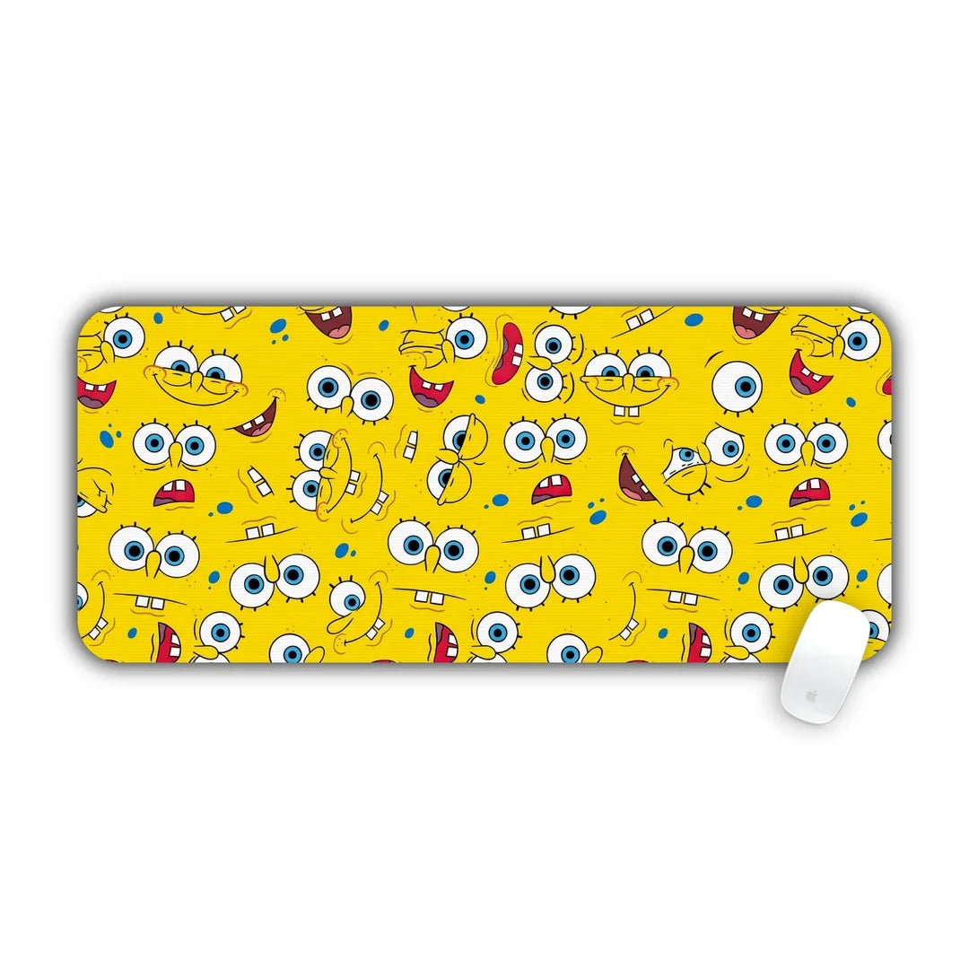 SpongeBob faces pattern large mouse pad 70x30