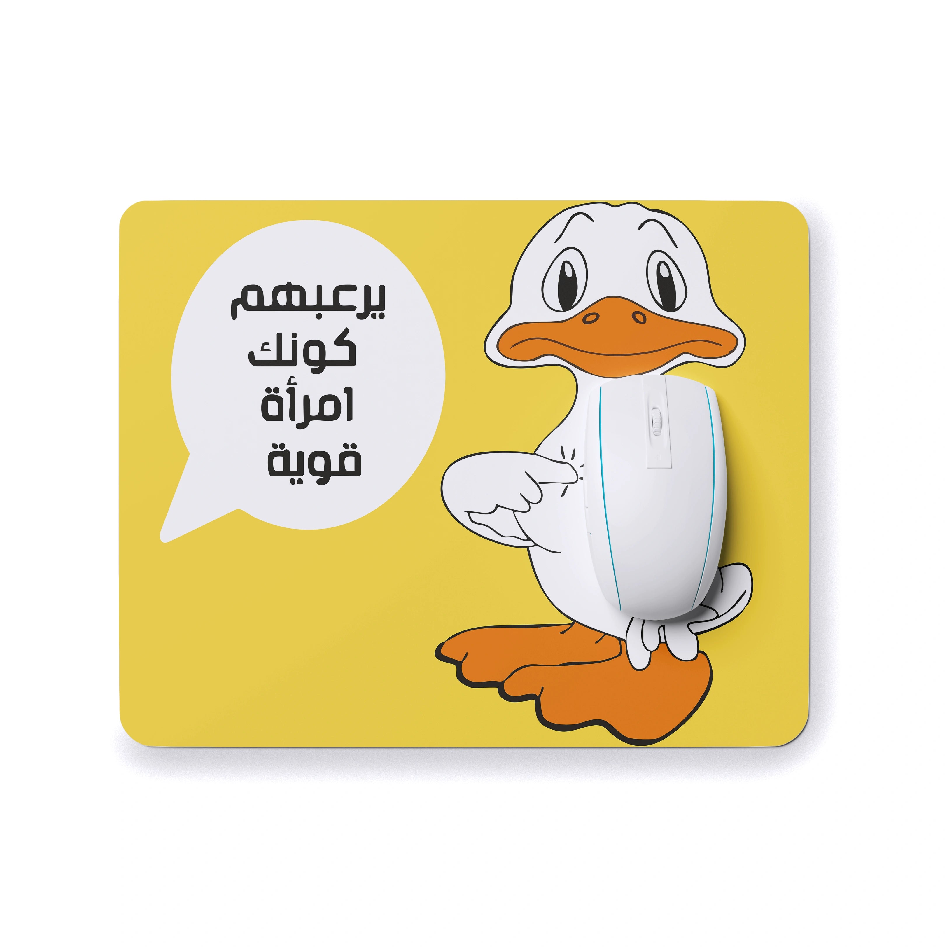 Strong Woman Duck Mouse Pad