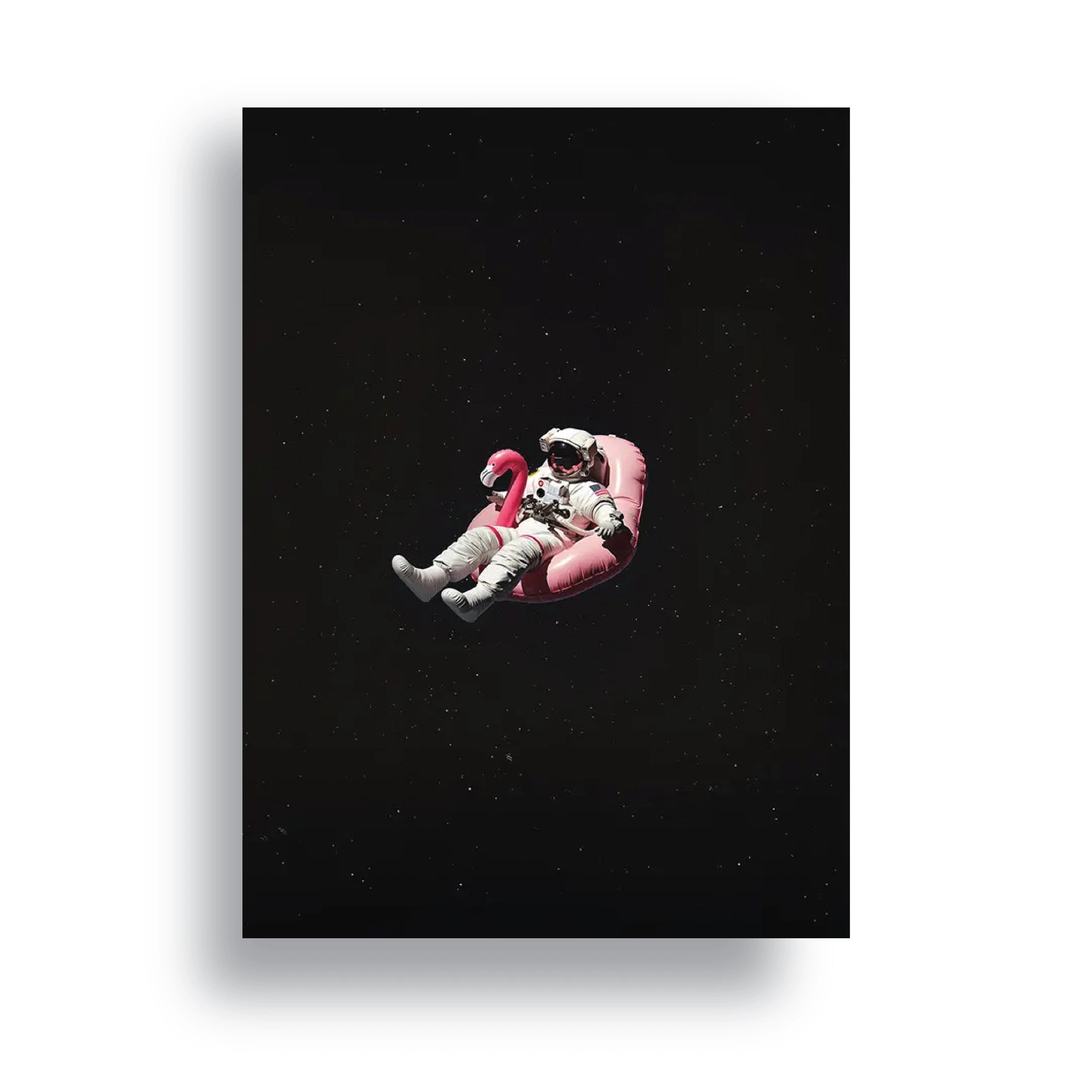 Flamingo Astronaut in Space