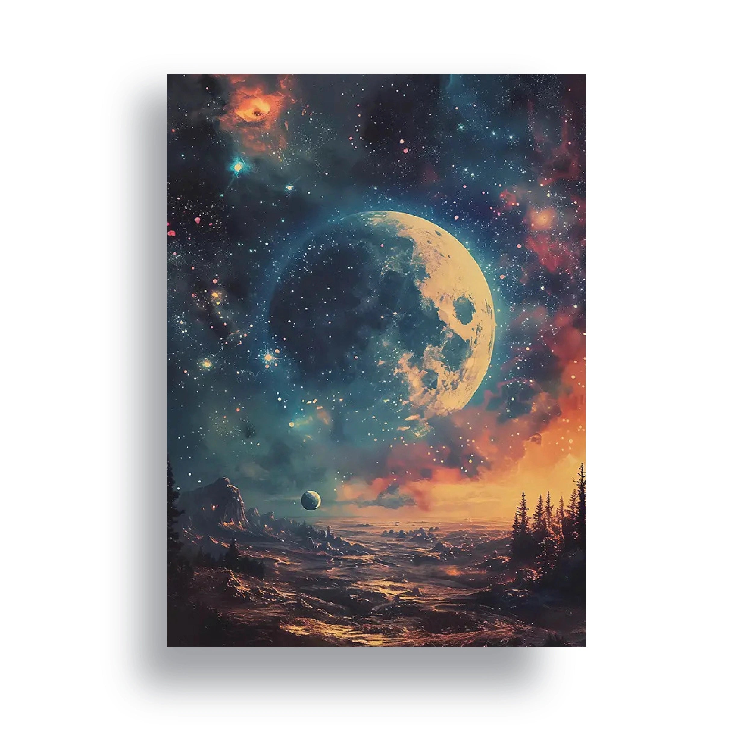 Full Moon Neon Forest