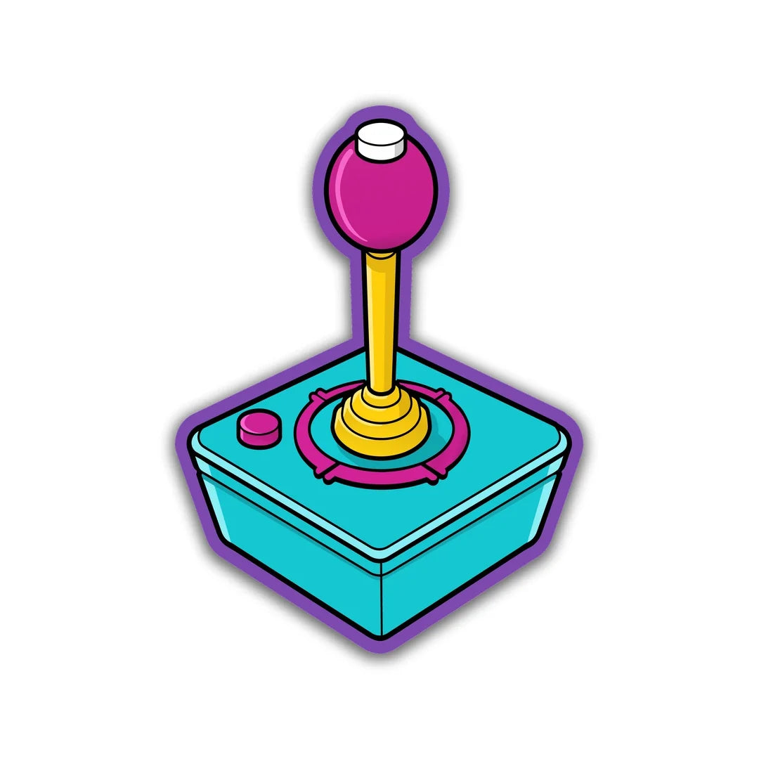 Retro arcade joystick sticker