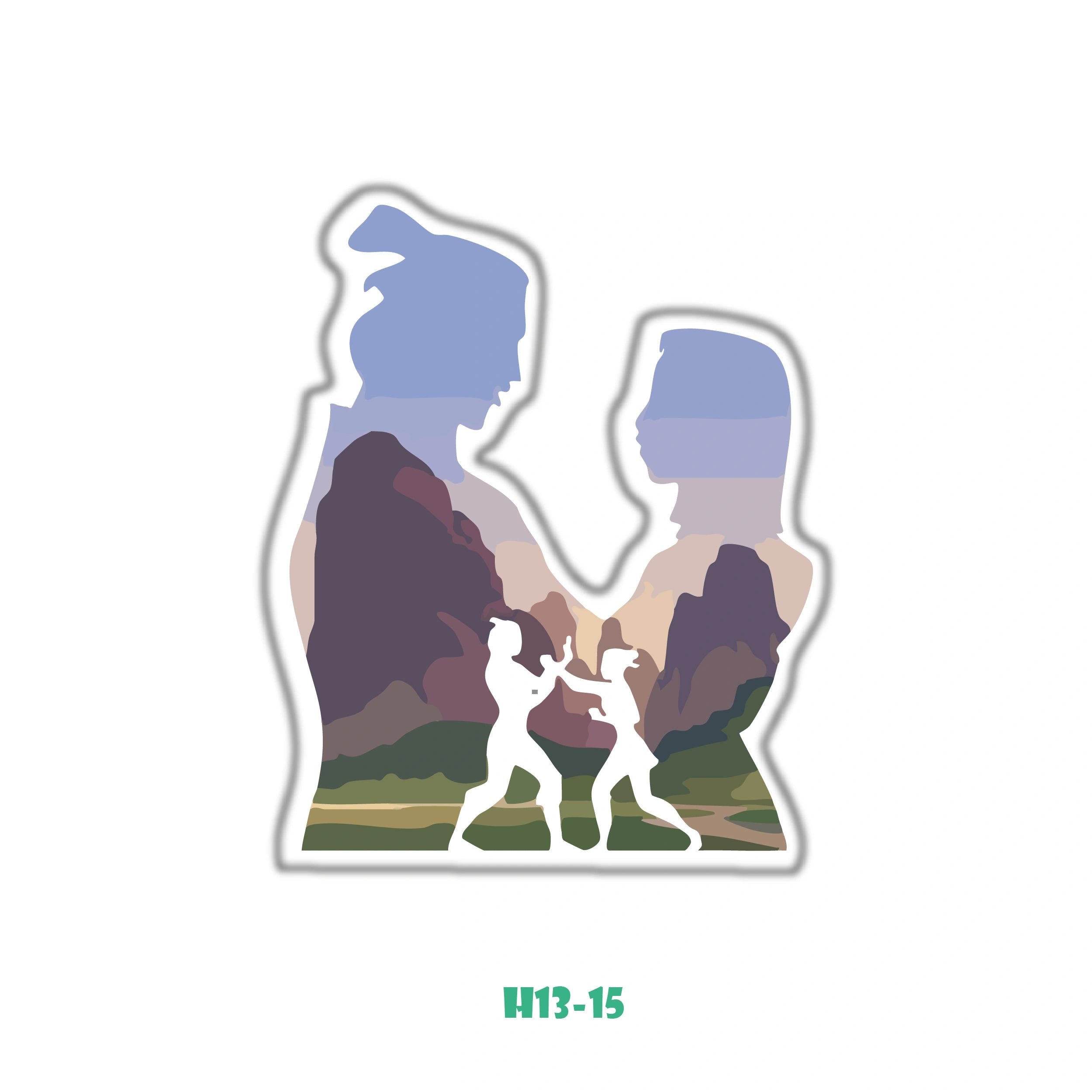 Lee Shang and Mulan Stickers