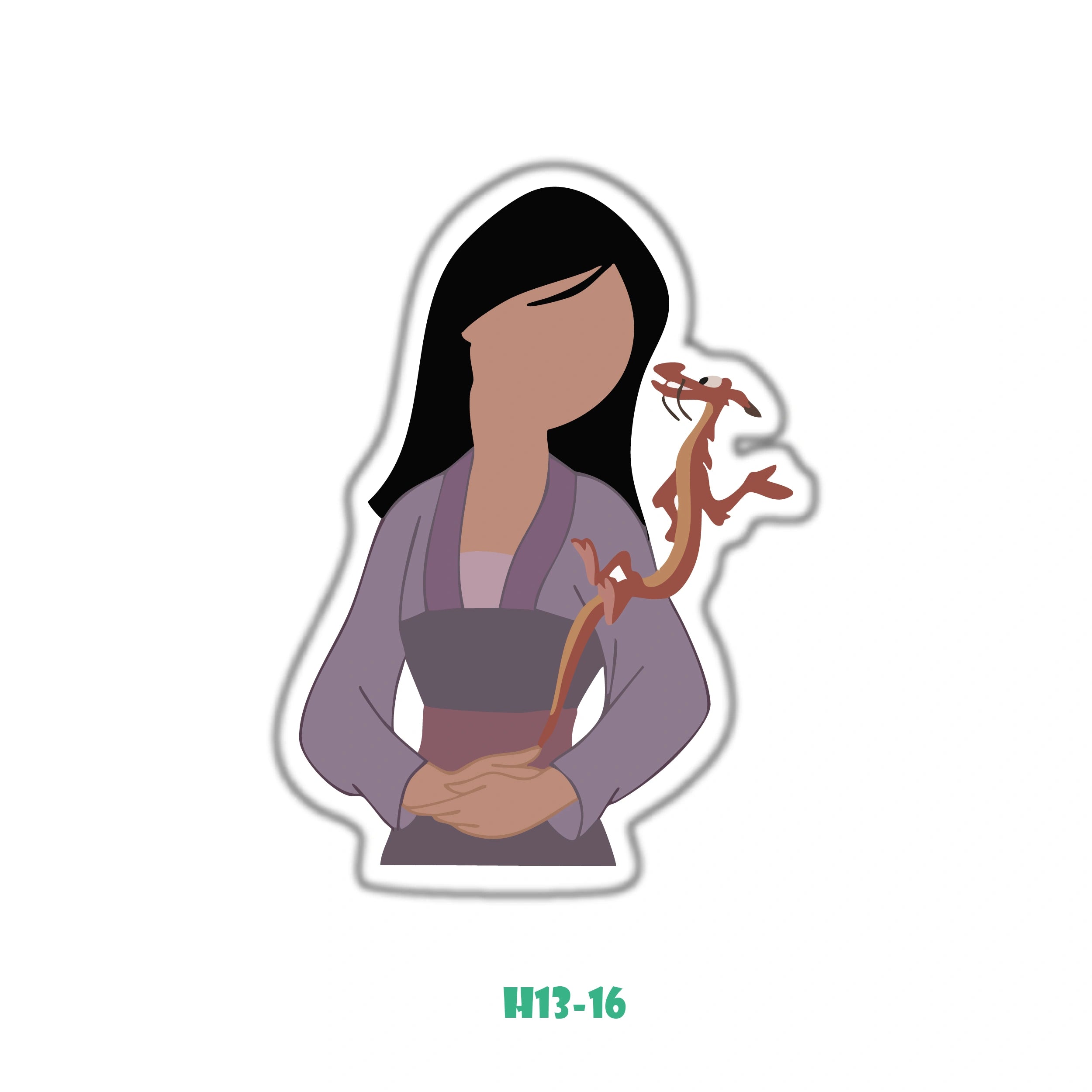 Mulan and Mushu Sticker