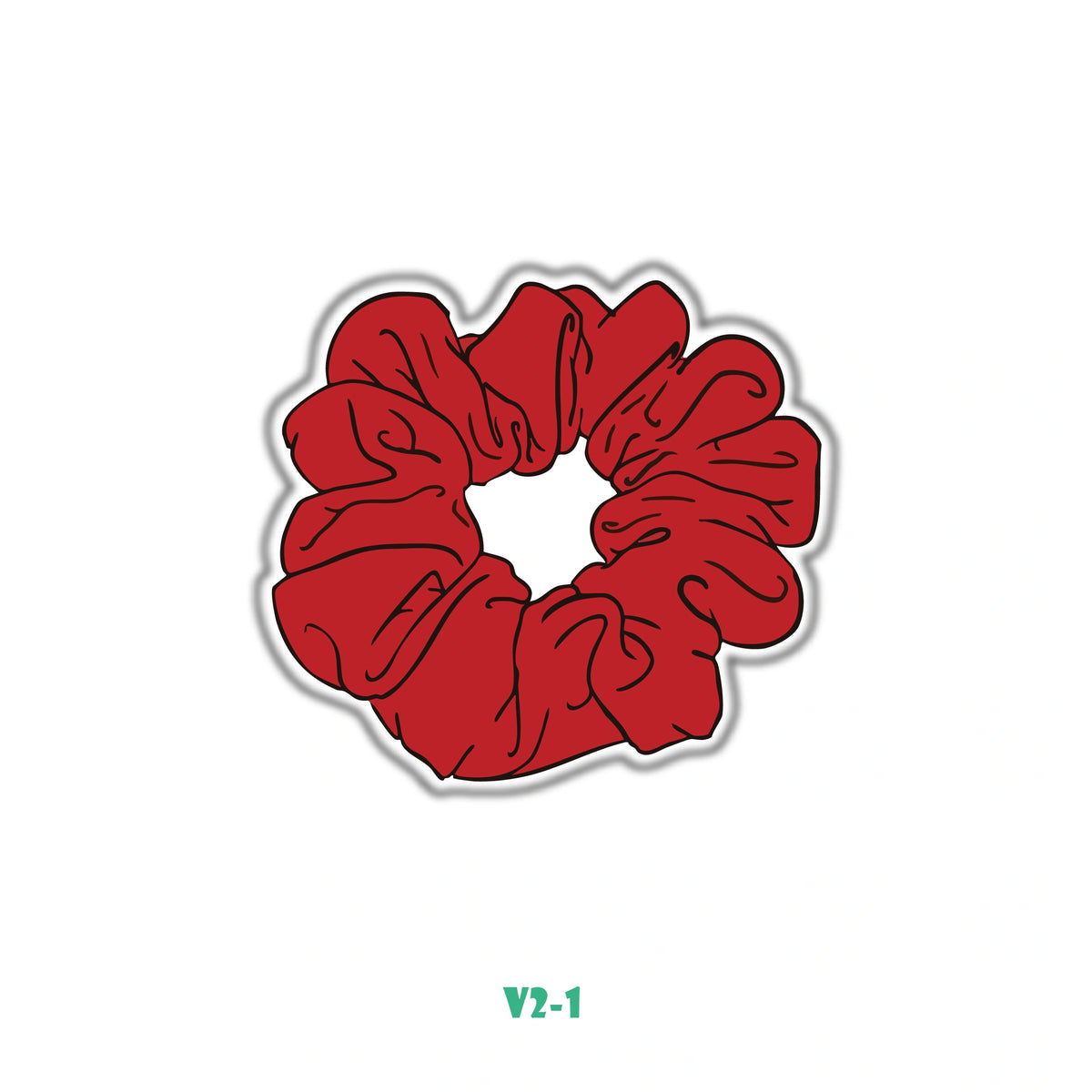Red Scrunchie Sticker RED SCRUNCHIE